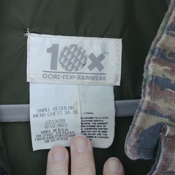 10X Gore-TexRainwear,men's,small regular,Realtree,green camo, hunting coat - Picture 2 of 8